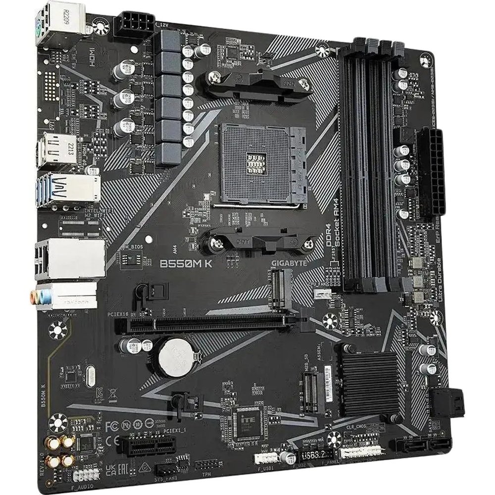 Материнская плата Gigabyte B550M K,sAM4,AMD B550,4xDDR4 mATX