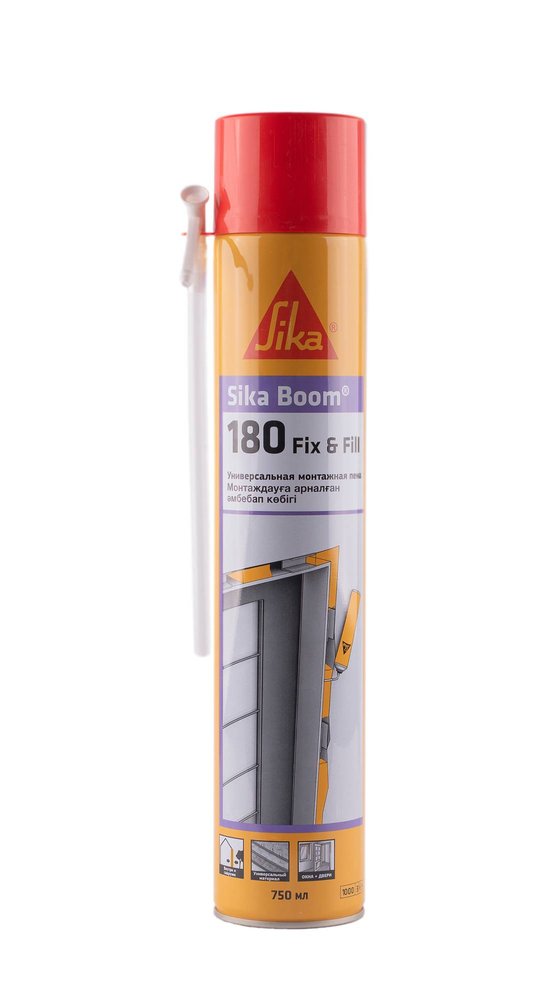 Универсальная полиуретановая пена SIKA Boom-180 Fix/Fill с трубкой Баллон 750мл, 870гр. 613713