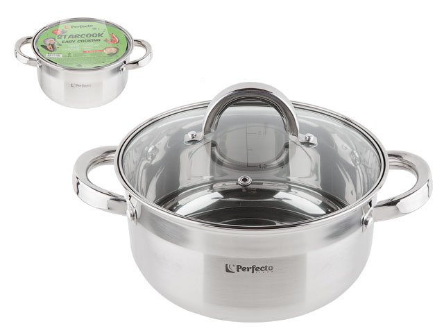 Кастрюля PERFECTO LINEA Starcook из нержавеющей стали 2.6 л 50-520100