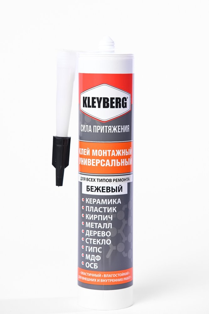 Монтажный клей KLEYBERG универсальный картридж, 0,28 л, 0,39 кг KB-KM-UNI