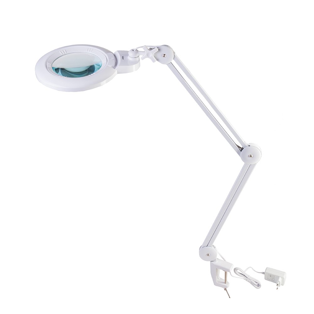 Лупа на струбцине с подсветкой LED Veber 8608D 3D/5D 3 дптр, 5 дптр, 2 шт. 150 мм