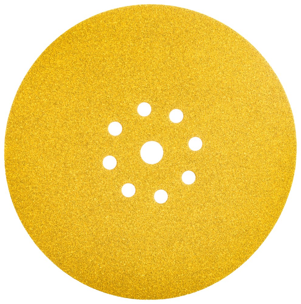 Шлифовальный круг на липучке ABRAFORM Giraffe GOLD 225 мм, 9 отв., Р100 AF-GG-100