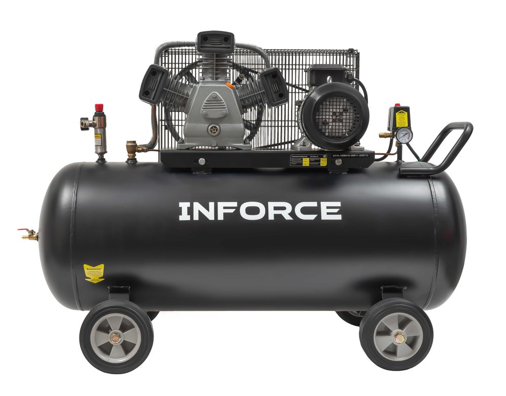 Ременной компрессор (200 л, 10 бар, 580 л/мин) Inforce BCX-200L-3P