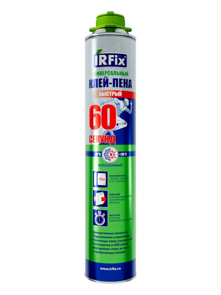 Клей-пена IRFIX универсальный 60 секунд 10014