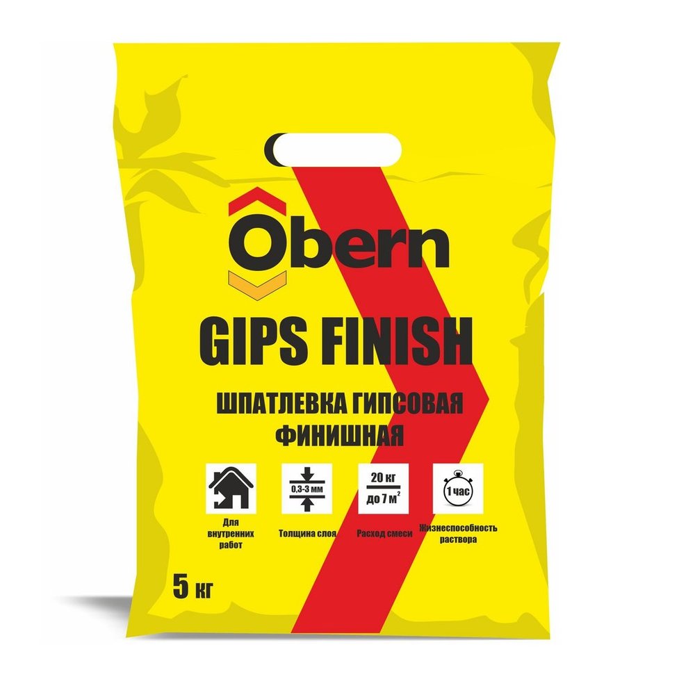 Финишная шпаклевка Obern GIPS FINISH 5кг 24083