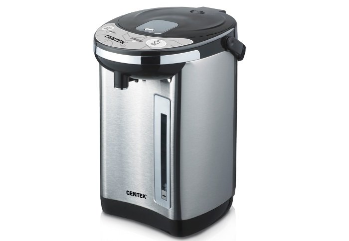 Термопот Centek CT-1084 сталь, 6.0 л, 800 Вт, 2 способа подачи, повторное кипячение, двойная защита