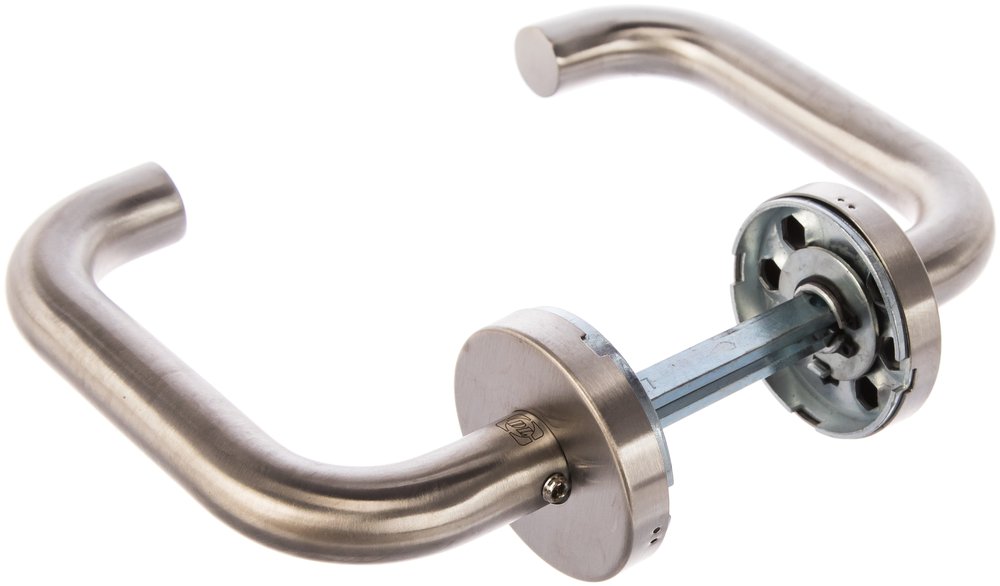 Гарнитур DOORLOCK DL 038/F-S9/55 PZ U-form Rt нерж. сталь, универс. монтаж, розетка 55мм, шпиндель 9мм 73308