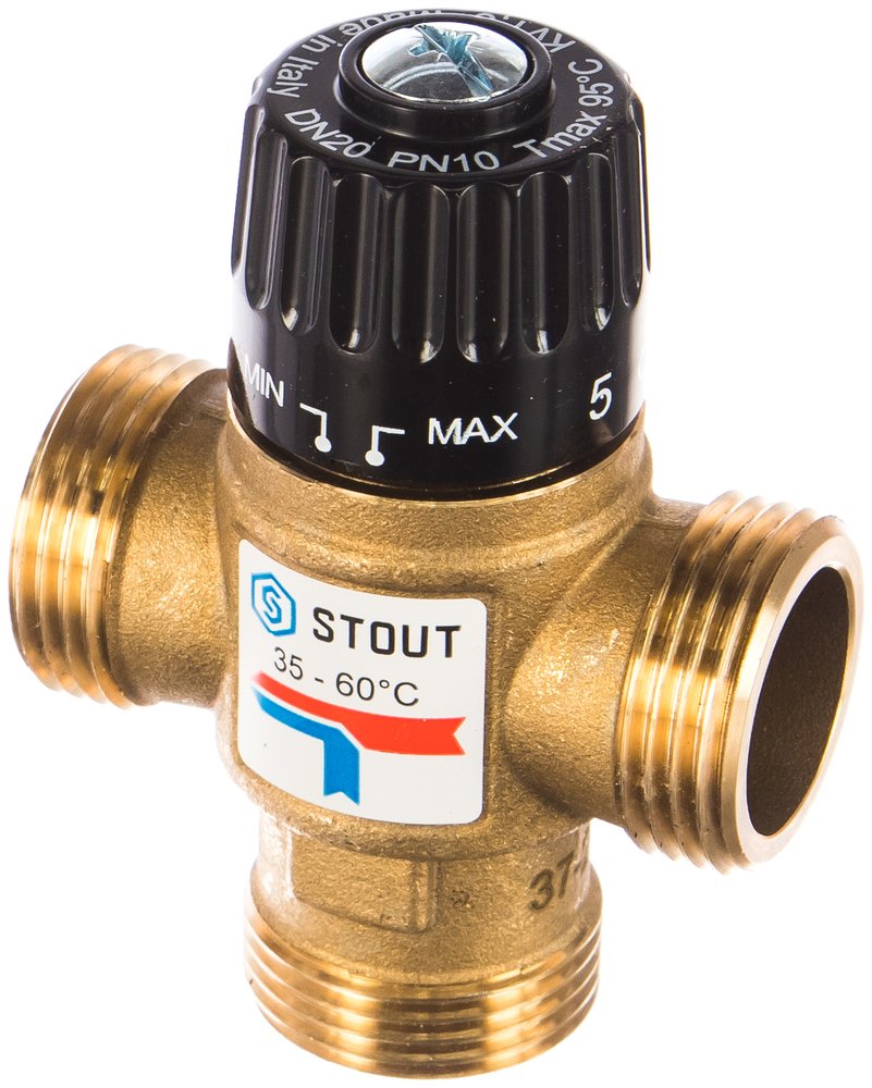 Термостатический смесительный клапан STOUT 1 SVM-0120-166025 RG008TIGFKCNQF