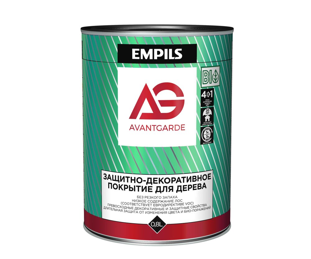 Защитно-декоративное покрытие для дерева Avantgarde белое, 0.8 л, 0.8 кг 77442