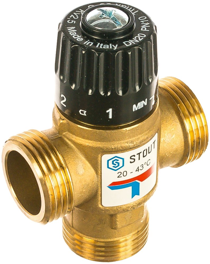 Термостатический смесительный клапан STOUT G 1” M SVM-0120-254325 RG008TIGFLR9AV