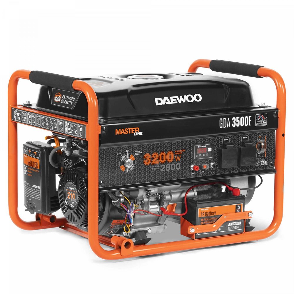 Бензиновый генератор с электрозапуском Daewoo GDA 3500E