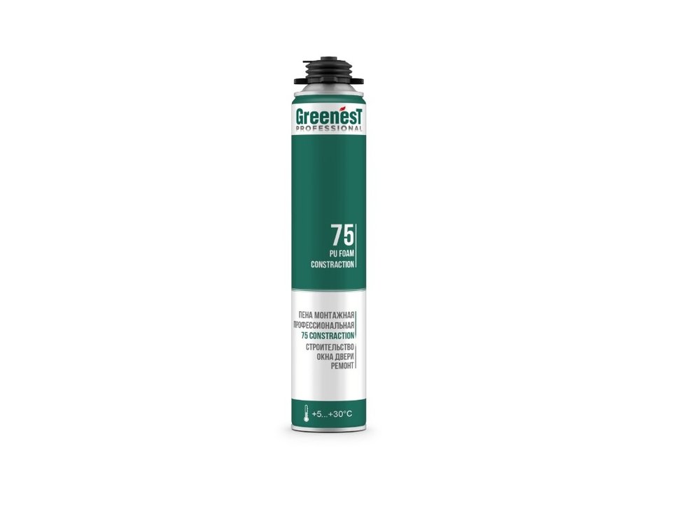 Пена монтажная GreenesT PROFESSIONAL CONSTRACTION 75, лето до +30ᵒС, 185118575