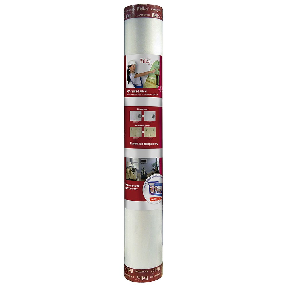 Малярный флизелин Wellton Fliz плотность 150 г/м2 1х25 м WF150