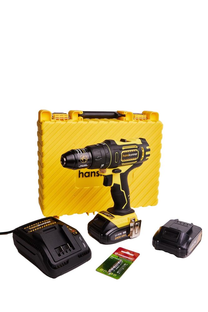 Аккумуляторная дрель-шуруповерт Hanskonner HCD1838R