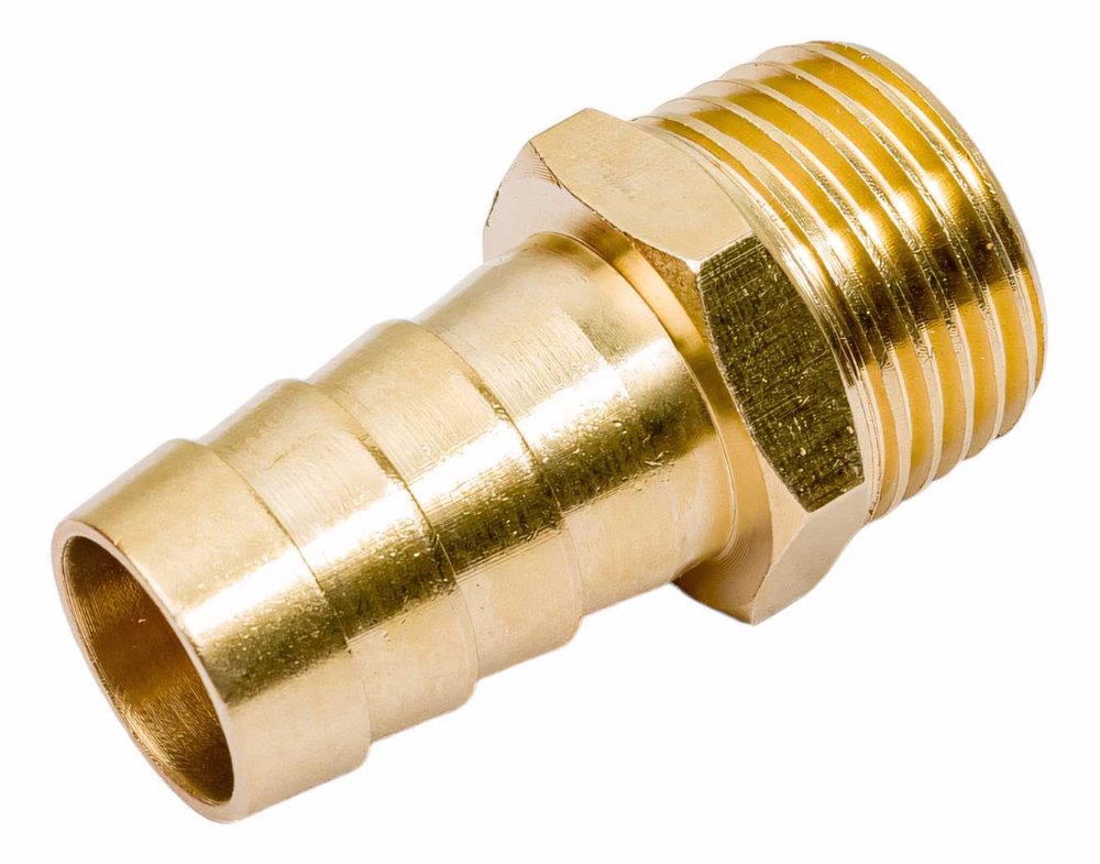 Переходник G1/2M х елочка 16 мм, латунь ECO AB-MT12/E16