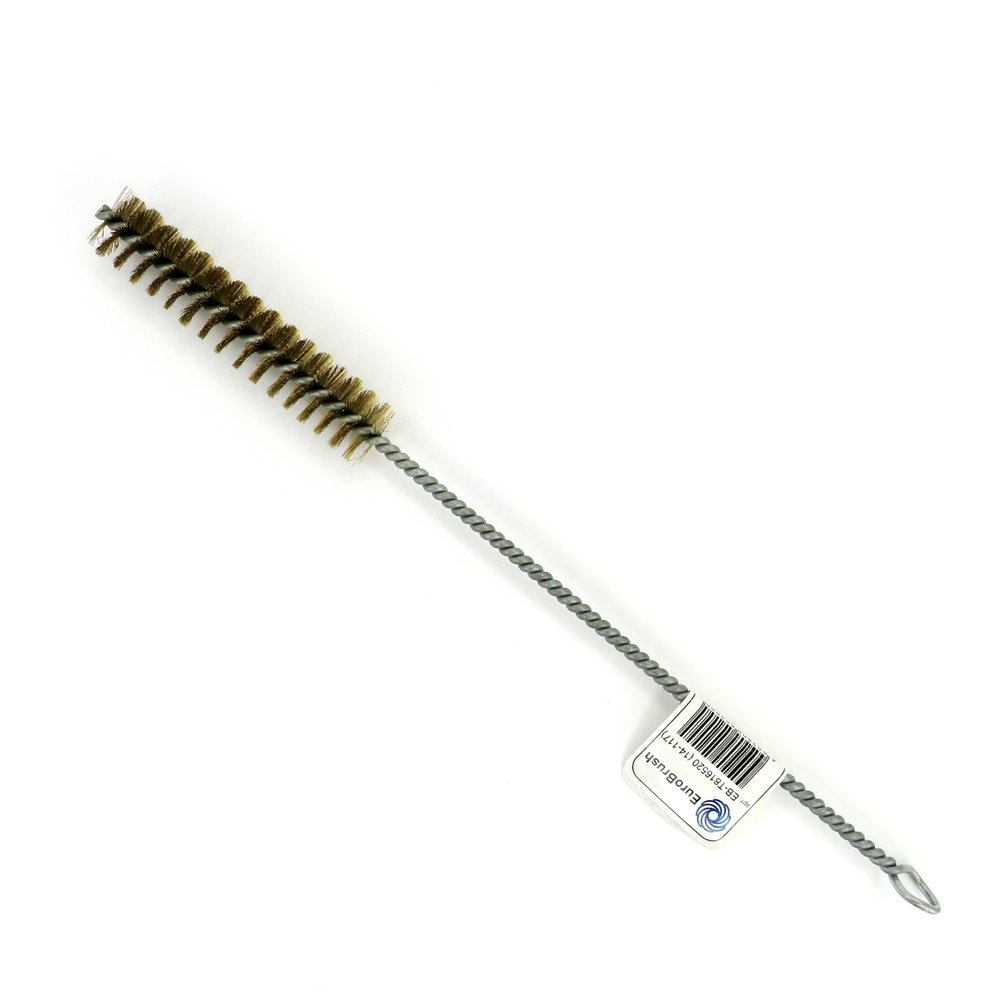 Щетка ерш EuroBrush Д20x100x300 с хв-м + кольцо, ворс гофр латунь 0,20 (код 14-117) EB-T816520