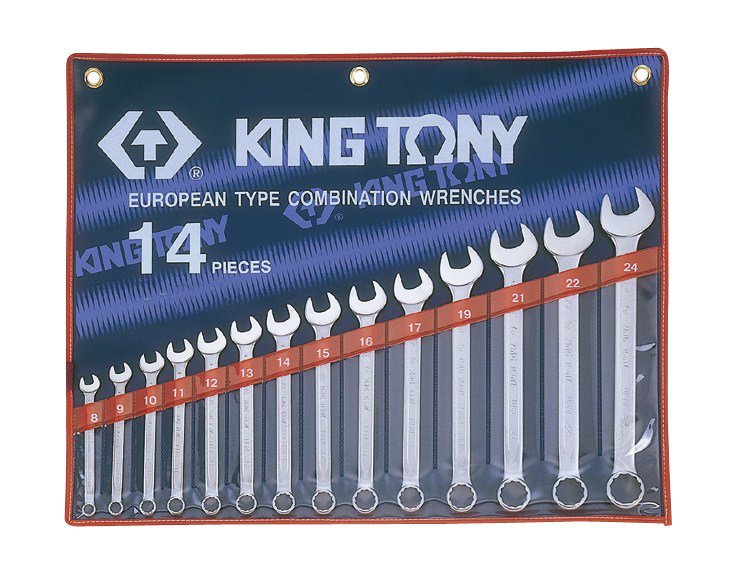Набор комбинированных ключей KING TONY 5/16'-1-1/4' 14 предметов 1214SR