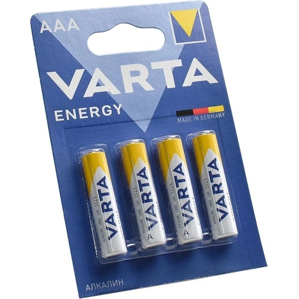 Батарейка Varta ENERGY LR03 AAA 4шт/бл Alkaline 1.5V (4103) (4103213414)