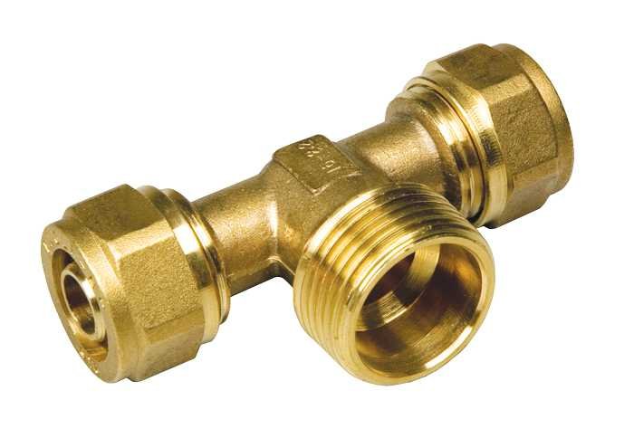 Тройник BYR PEX с наружной резьбой 1/2' х 20 (2.8) 1412В