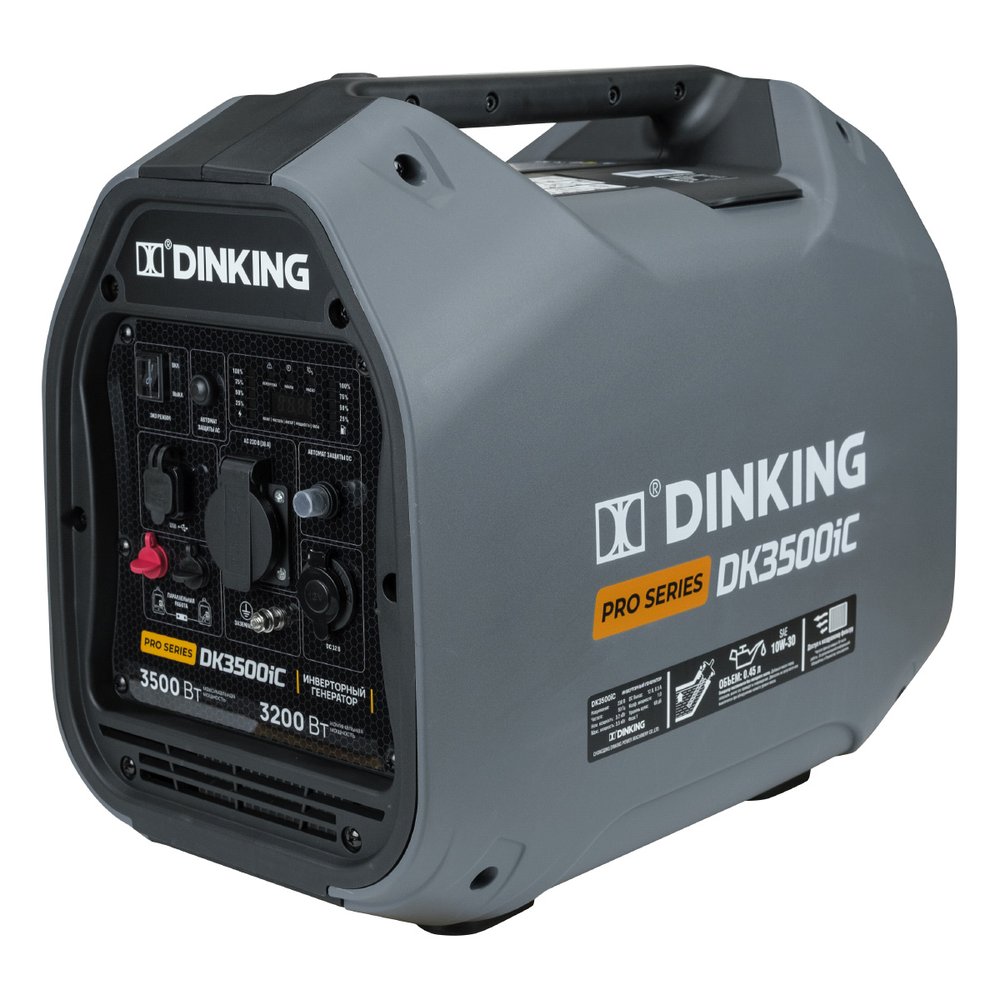 Бензиновый инверторный генератор Dinking DK3500iC (3.5 кВт, 230 В/50Гц, DK164F/P-2, бак 4 л) ГЕН035