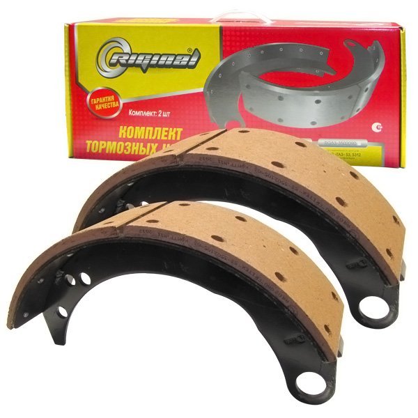 Колодка тормозная задняя для а/м ГАЗ-3307, 3306, 3309, ПАЗ-3205 2 шт Riginal RG3307-3502090