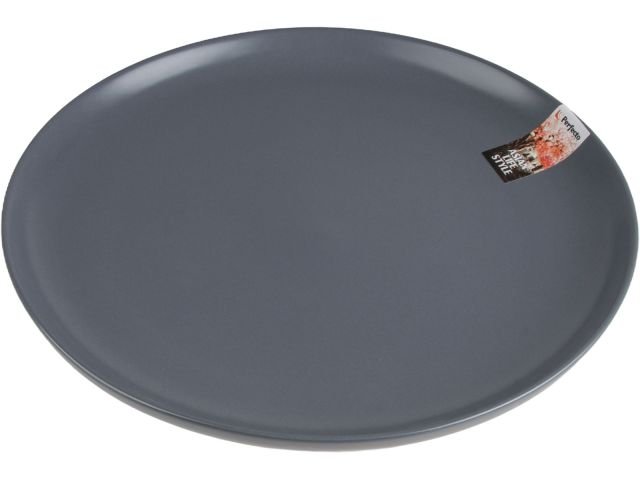 Тарелка PERFECTO LINEA обеденная, керамическая, 25 см, серия ASIAN, серая 17-142628