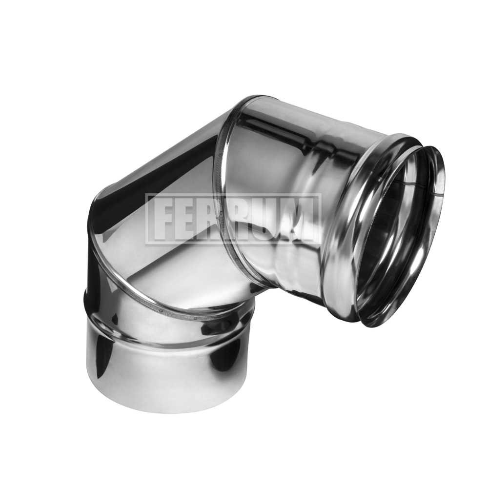 Колено Ferrum 0.8 мм, 90 гр, ф 115 мм f2418