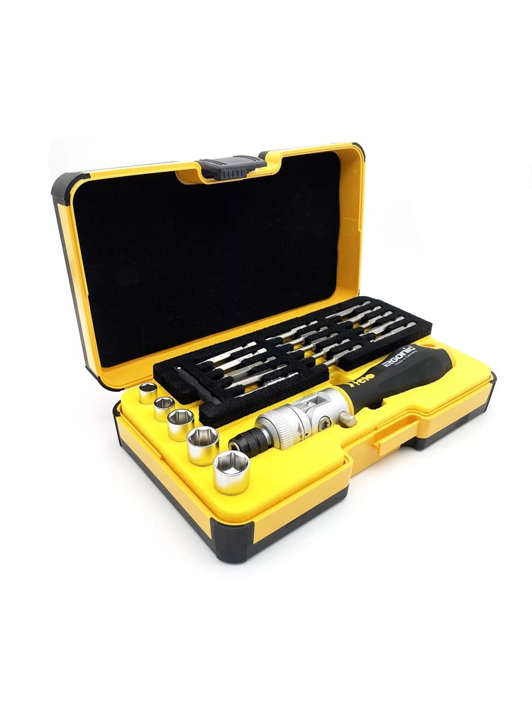 Набор бит и головок с поворотной трещоткой Felo Ergonic K SL/PH/PZ/Tx/HEX, в кейсе, 22 шт. 06072206