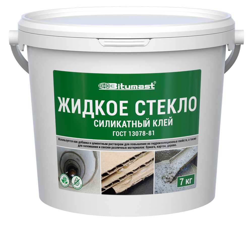 Жидкое стекло, 7 кг Bitumast 4607952900554
