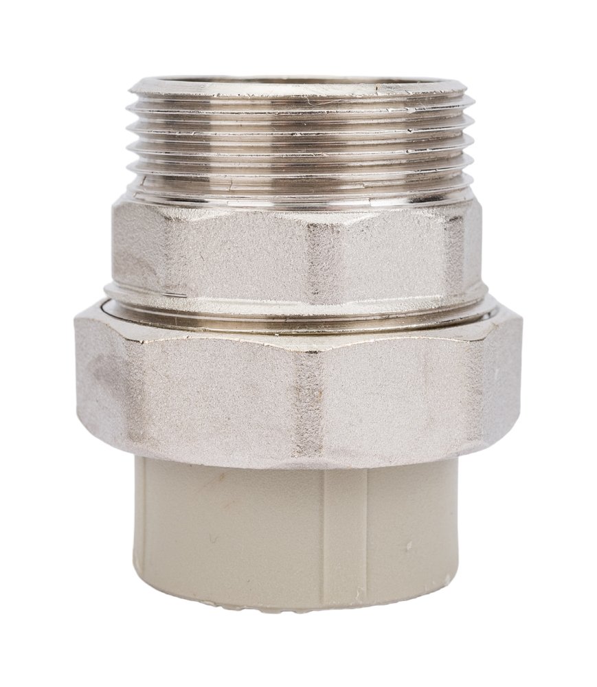 Комбинированная муфта VALFEX PP-R серая, разъем 32х1 1/4 дюйма НР 10156132Г 127-0349