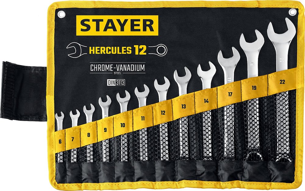 Набор комбинированных гаечных ключей, 12 шт Stayer HERCULES 6 - 22 мм 27081-H12_z01