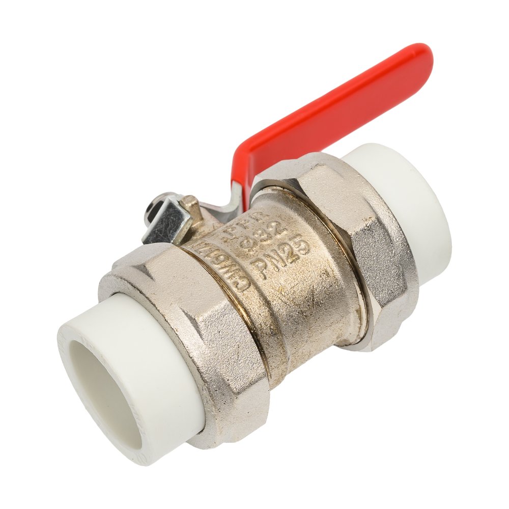 Кран латунный VALTEC с PPR муфтами, 32 мм VTp.745.0.032