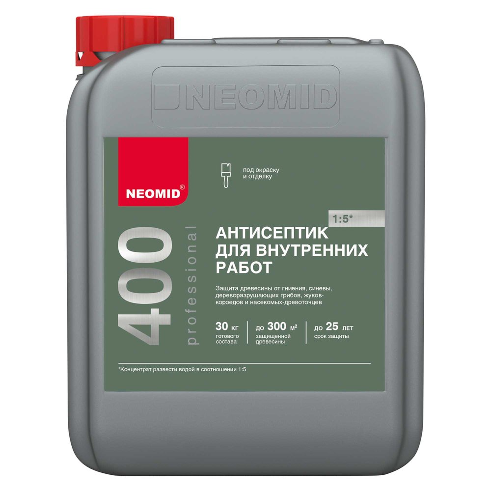Деревозащитный состав для внутренних работ NEOMID 400 5 л Н-400-5/к1:5