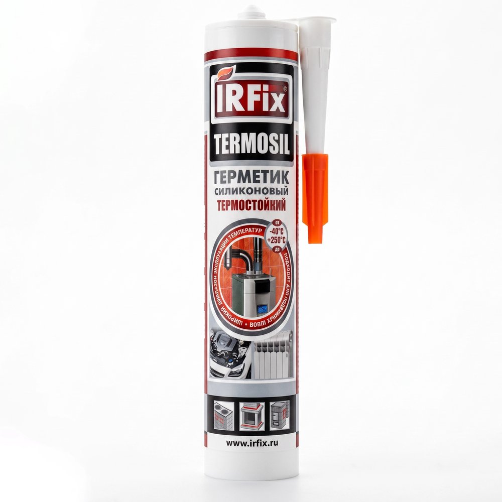 Высокотемпературный силиконовый герметик IRFIX TERMOSIL красный, 310 мл 20019