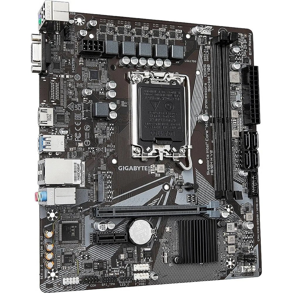 Материнская плата GIGABYTE H610M H V2, s1700, intel H610, 2xDDR5, mATX