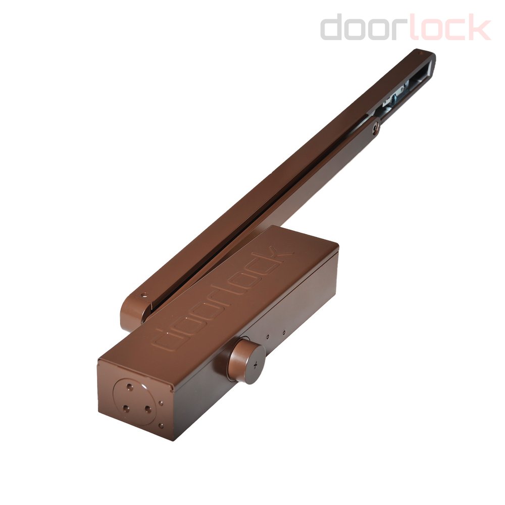Доводчик Doorlock DL340S/N BC HO EN1-4 со скользящей тягой коричневый 75580