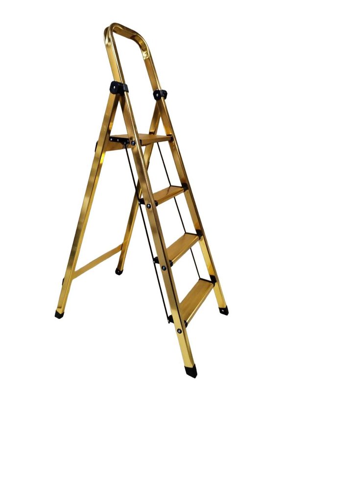 Стремянка алюминиевая LWI 'Комфорт' 4 ступени, GOLD LWI-К04GOLD