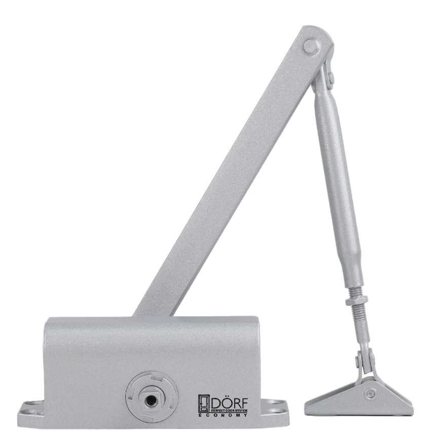 Дверной доводчик DORF economy l-8222 45 кг, серебро, 1 к - 1 шт. eco L8222_siver_eco