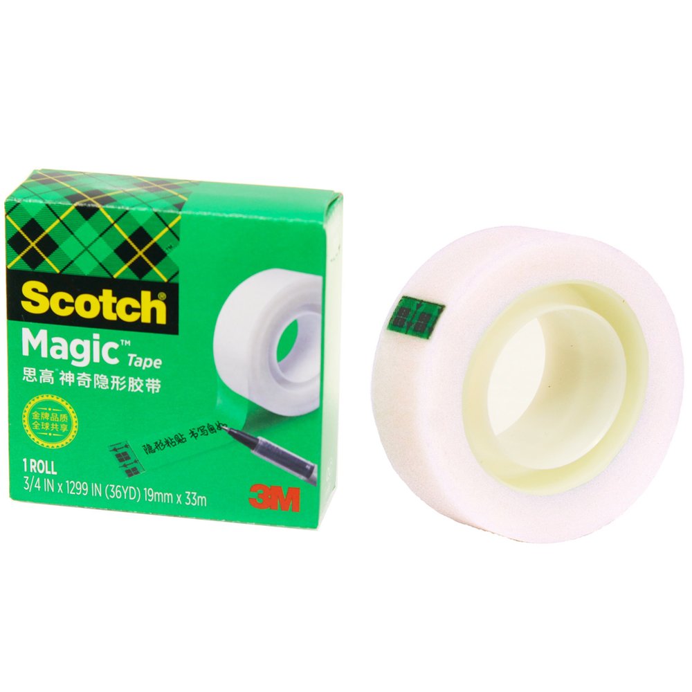 Невидимая клейкая лента SCOTCH 810 Magic в коробочке, 19 мм х 33 м 7100024666