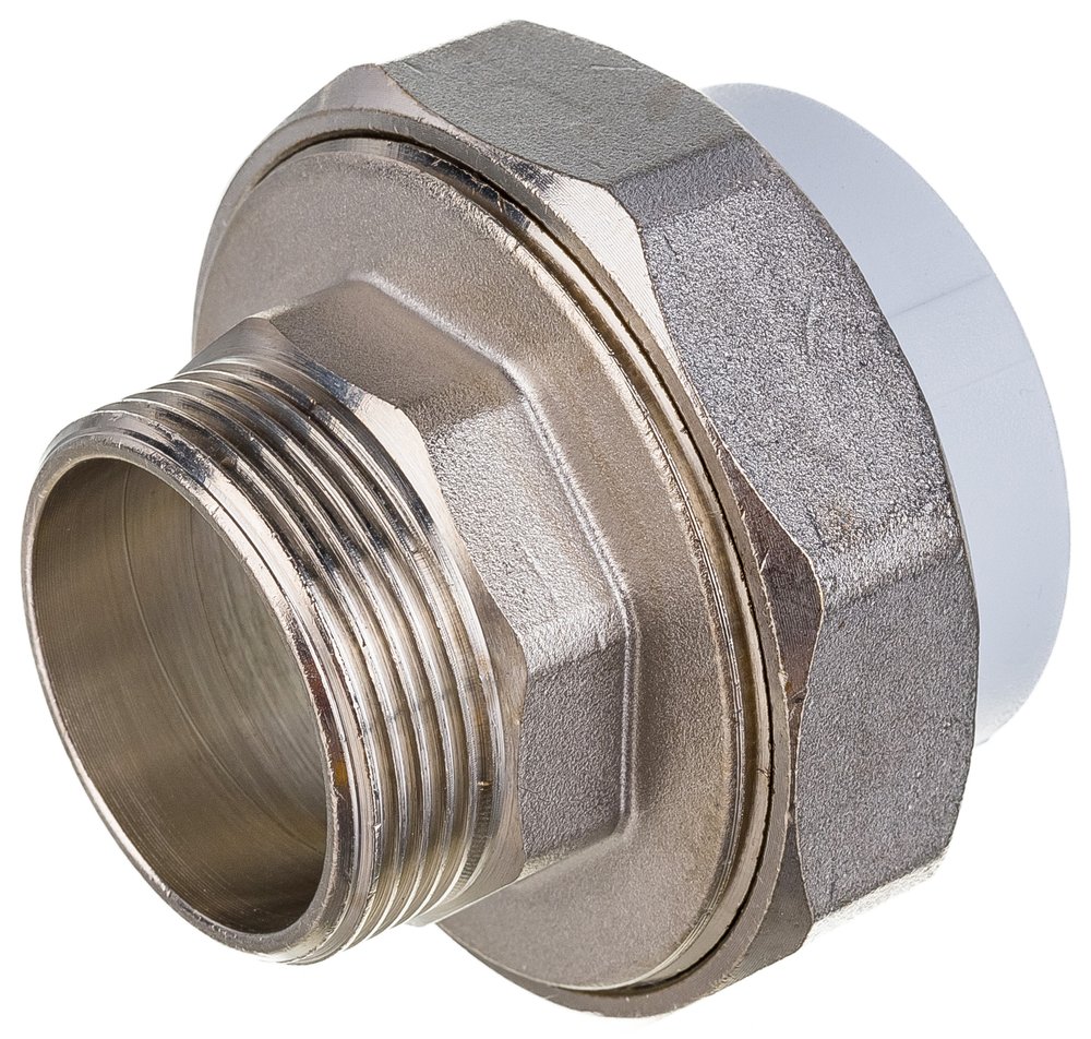 Комбинированная муфта VALFEX PP-R белая, разъем Дн50х1 1/2 НР 10156040 127-0230