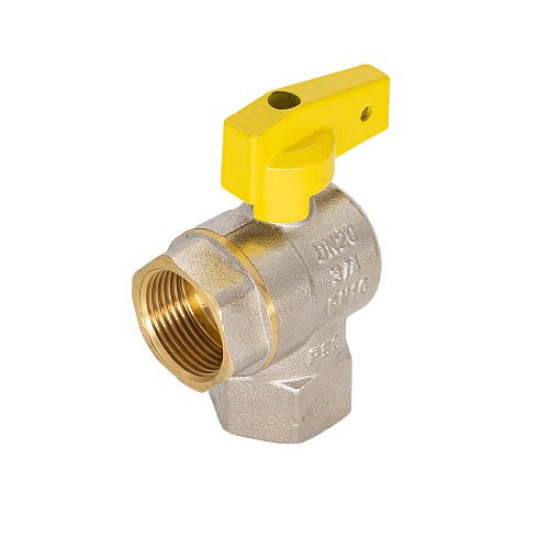 Шаровой угловой кран для газа СТМ ГАЗ 1/2', г/г, бабочка CGLFFB12