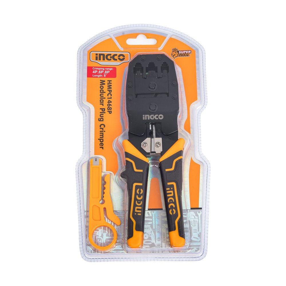 Клещи для обжима витой пары INGCO HMPC1468P