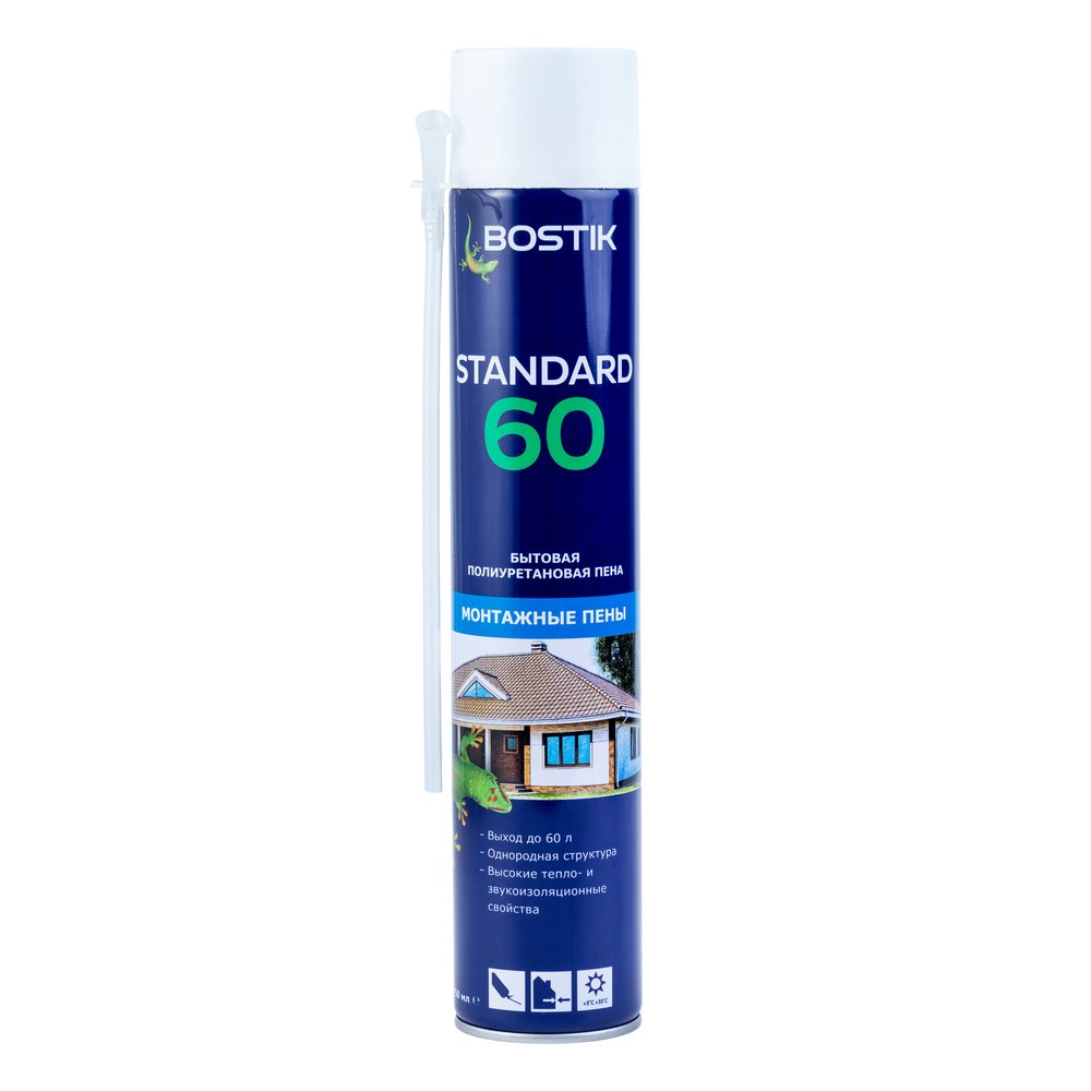 Пена бытовая полиуретановая Bostik Standard 60 750 мл 20020017