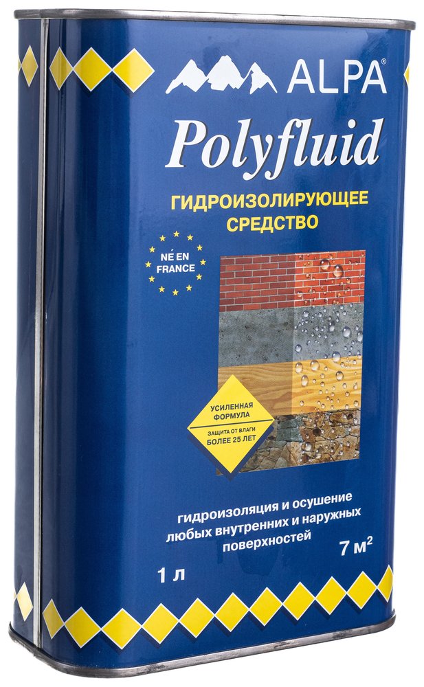 Гидроизолирующее средство Polyfluid защита от влаги 1 л ALPA 1004026