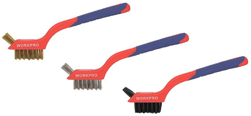 Набор корщеток WORKPRO нержавеющая сталь, медь, нейлон, 3 шт. WP253005