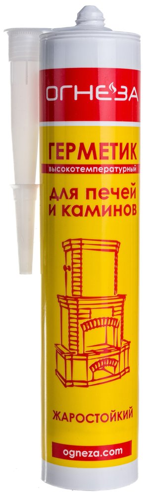 Герметик для печей ОГНЕЗА 1600 туба 310 мл, цвет черный 105037