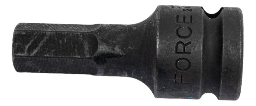 Ударная цельная головка-бита 6 гранная, 1/2', 12 мм FORCE 24406012