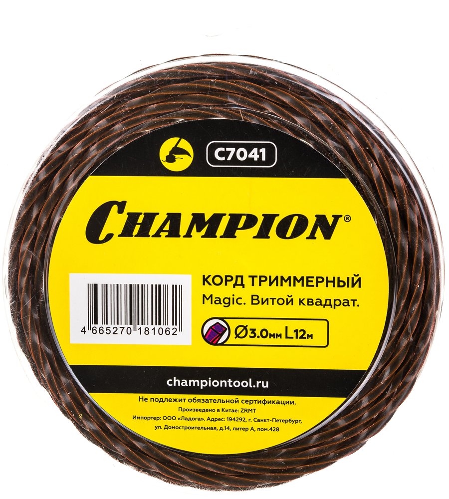 Корд триммерный Magic (3 мм, 12 м) CHAMPION C7041