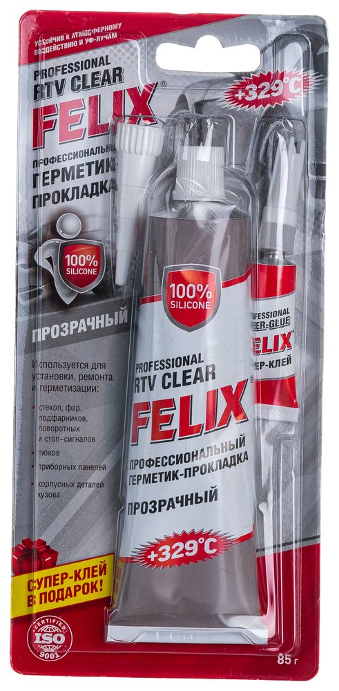 Герметик-прокладка FELIX (силиконовый, прозрачный, 85 г) 411040058