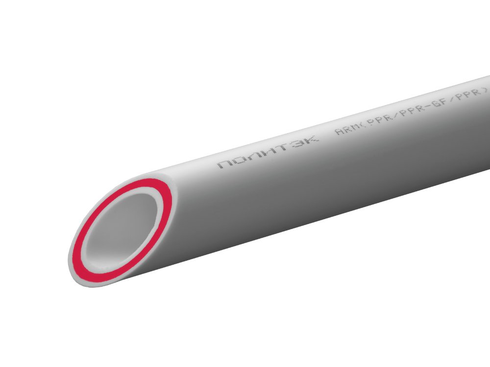 Труба ПОЛИТЭК PPRC PN 25 ф25x4,2 (2 м) армир.стекл. (БЕЛЫЕ) 9125025042/2